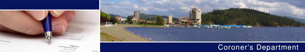 Coroner text with collage of images