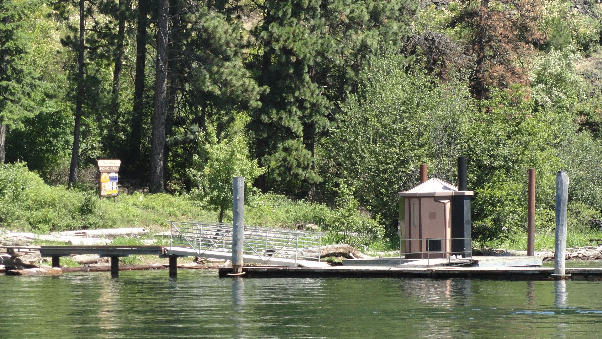 Image of Lake and floating dock