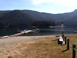 Bronze Bay dock on lake