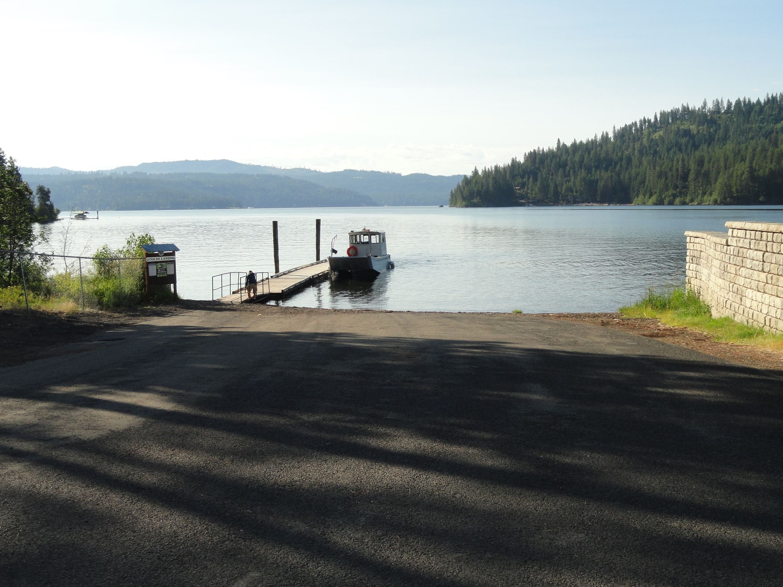 Boat launch leading to lake