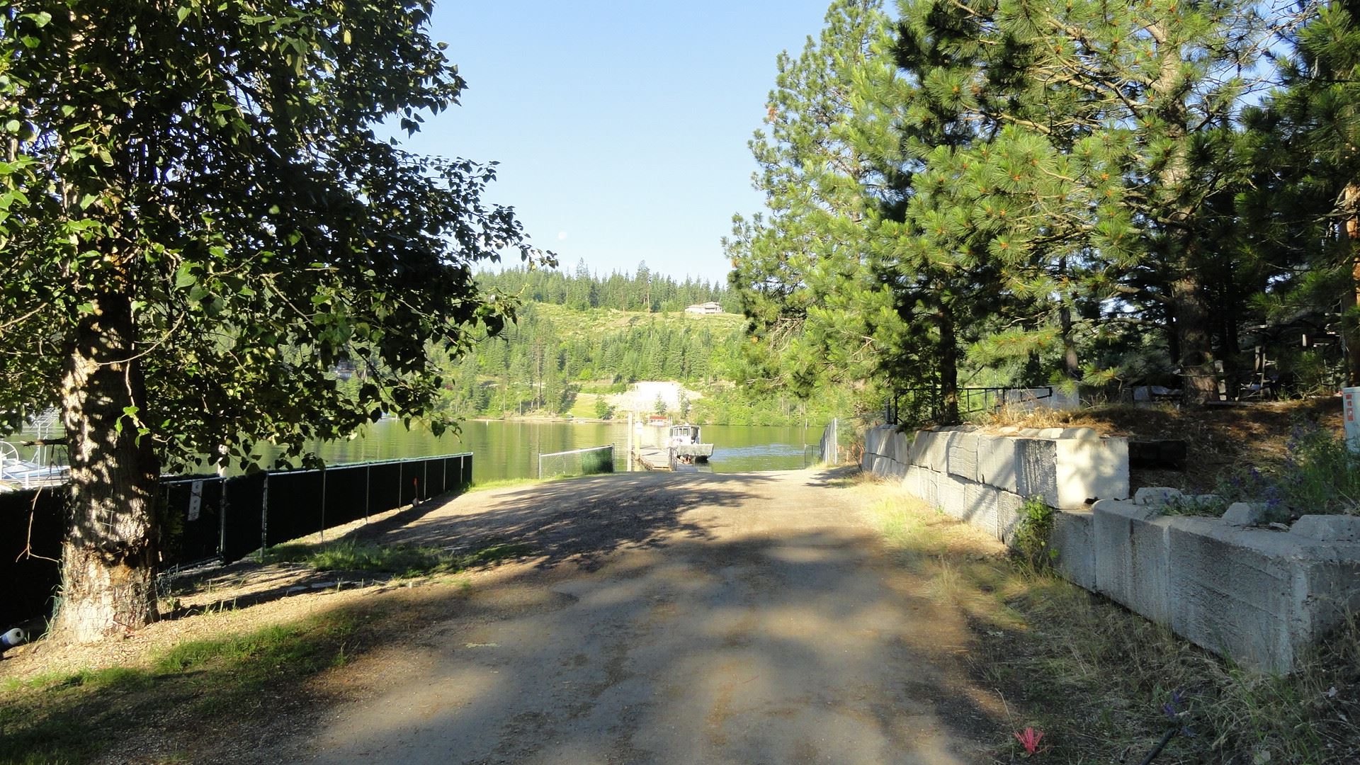 Dirt road leading to boat launch