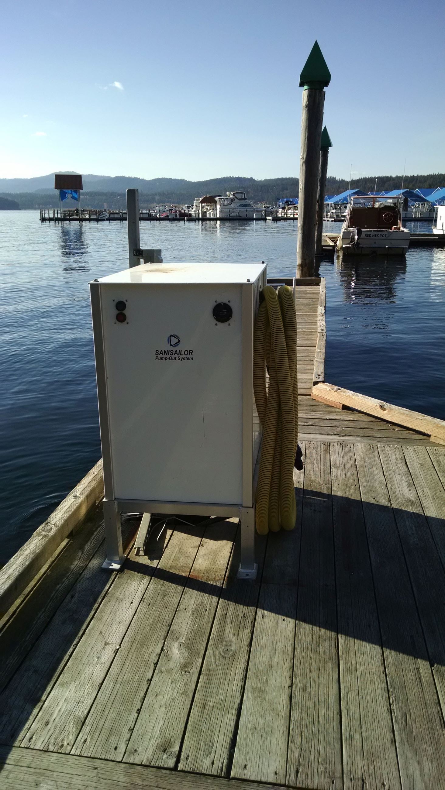 Image of a marine pumpout on a dock