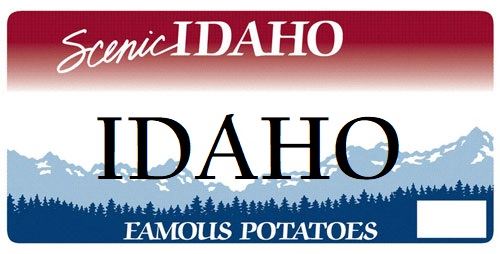 Idaho License Plate